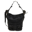 Chloe Shoulder Bag Leather 2wy Black Gold Auth BA3264-13