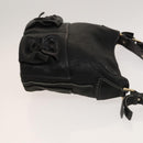 Chloe Shoulder Bag Leather 2wy Black Gold Auth BA3264-3