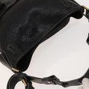 Chloe Shoulder Bag Leather 2wy Black Gold Auth BA3264-6