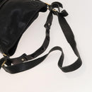 Chloe Shoulder Bag Leather 2wy Black Gold Auth BA3264-7