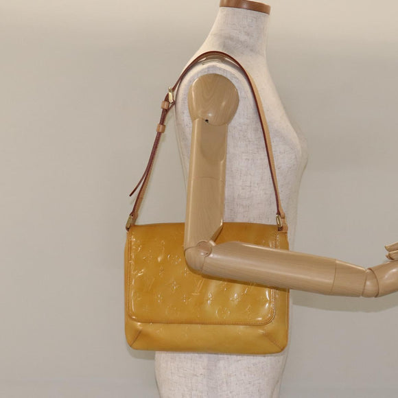 LOUIS VUITTON Monogram Vernis Thompson Street Bag Beige M91301 LV Auth BA3267