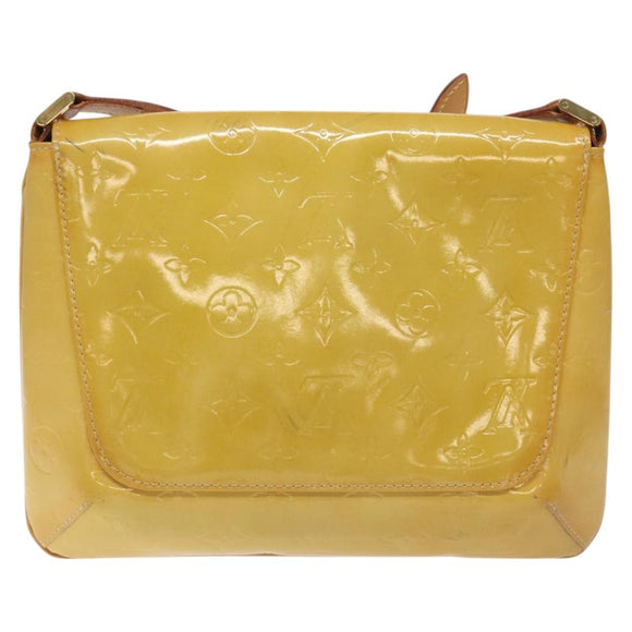 LOUIS VUITTON Monogram Vernis Thompson Street Bag Beige M91301 LV Auth BA3267