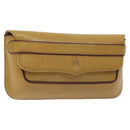 CARTIER Must Line Clutch Bag Leather Beige Auth BA3268-1