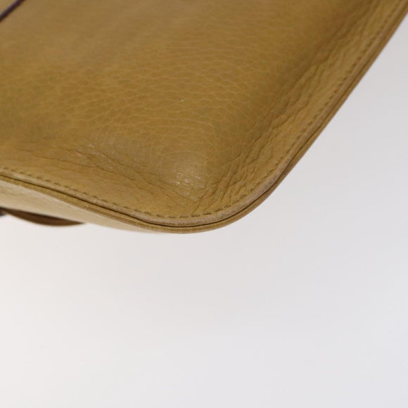 CARTIER Must Line Clutch Bag Leather Beige Auth BA3268