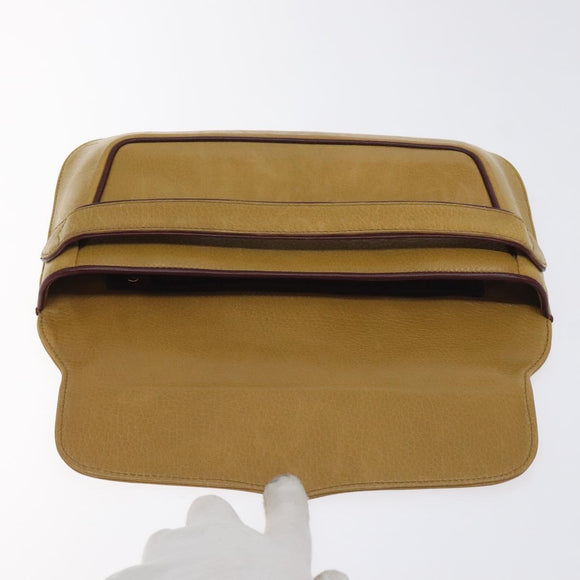 CARTIER Must Line Clutch Bag Leather Beige Auth BA3268