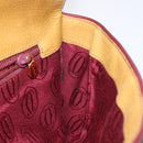 CARTIER Must Line Clutch Bag Leather Beige Auth BA3268-17