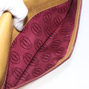 CARTIER Must Line Clutch Bag Leather Beige Auth BA3268-12