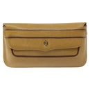 CARTIER Must Line Clutch Bag Leather Beige Auth BA3268-13