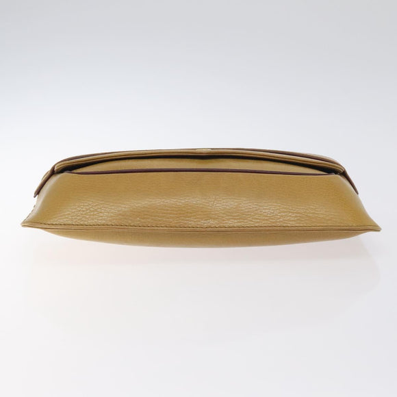 CARTIER Must Line Clutch Bag Leather Beige Auth BA3268