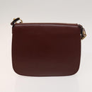 GUCCI Cartier GG Supreme Bag PVC Leather 2Set Beige Bordeaux gold Auth BA3271-11