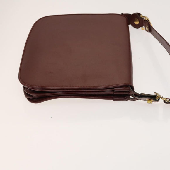 GUCCI Cartier GG Supreme Bag PVC Leather 2Set Beige Bordeaux gold Auth BA3271