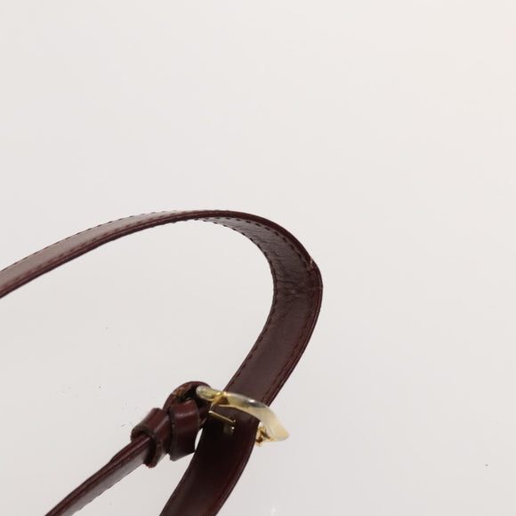 GUCCI Cartier GG Supreme Bag PVC Leather 2Set Beige Bordeaux gold Auth BA3271