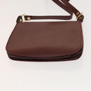 GUCCI Cartier GG Supreme Bag PVC Leather 2Set Beige Bordeaux gold Auth BA3271-16