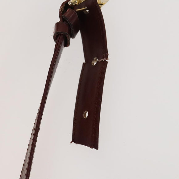 GUCCI Cartier GG Supreme Bag PVC Leather 2Set Beige Bordeaux gold Auth BA3271