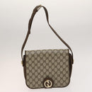 GUCCI Cartier GG Supreme Bag PVC Leather 2Set Beige Bordeaux gold Auth BA3271-2