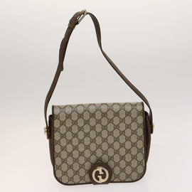 GUCCI Cartier GG Supreme Bag PVC Leather 2Set Beige Bordeaux gold Auth BA3271 - 0