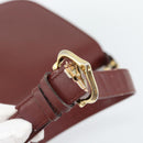 GUCCI Cartier GG Supreme Bag PVC Leather 2 Set Beige Bordeaux gold Auth BA3271-23