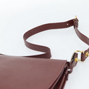 GUCCI Cartier GG Supreme Bag PVC Leather 2 Set Beige Bordeaux gold Auth BA3271-24