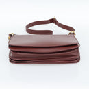 GUCCI Cartier GG Supreme Bag PVC Leather 2 Set Beige Bordeaux gold Auth BA3271-25