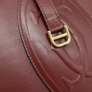 GUCCI Cartier GG Supreme Bag PVC Leather 2 Set Beige Bordeaux gold Auth BA3271-27