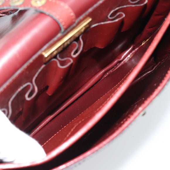 GUCCI Cartier GG Supreme Bag PVC Leather 2 Set Beige Bordeaux gold Auth BA3271