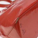 LOUIS VUITTON Vernis Wilshire PM Hand Bag Orenge Sunset M93644 LV Auth BA3277-15