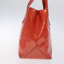 LOUIS VUITTON Vernis Wilshire PM Hand Bag Orenge Sunset M93644 LV Auth BA3277-3