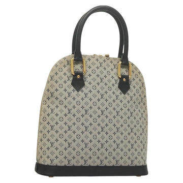 LOUIS VUITTON Monogram Mini Alma Haut Hand Bag Blue M92202 LV Auth BA3291