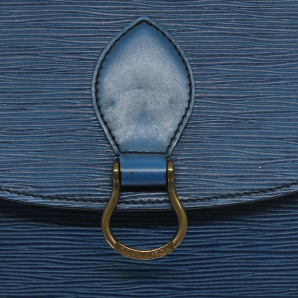 LOUIS VUITTON Epi Saint Cloud GM Shoulder Bag Toledo Blue M52195 LV Auth BA3294