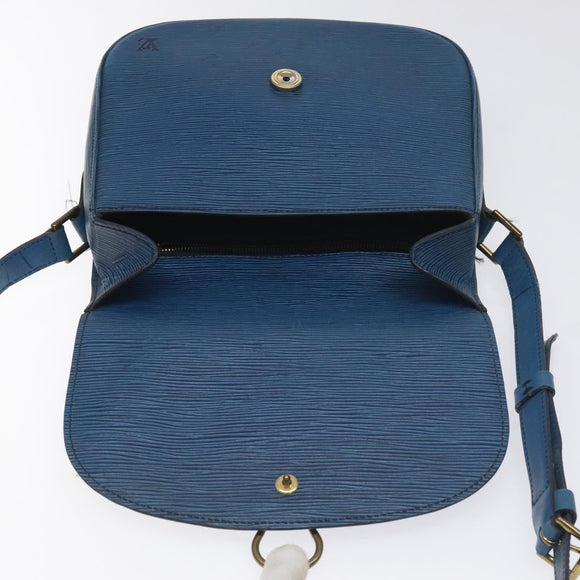 LOUIS VUITTON Epi Saint Cloud GM Shoulder Bag Toledo Blue M52195 LV Auth BA3294
