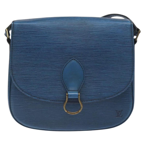 LOUIS VUITTON Epi Saint Cloud GM Shoulder Bag Toledo Blue M52195 LV Auth BA3294
