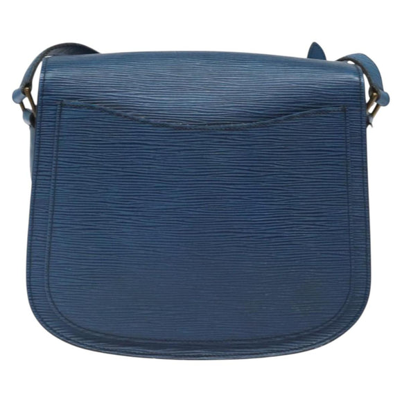 LOUIS VUITTON Epi Saint Cloud GM Shoulder Bag Toledo Blue M52195 LV Auth BA3294