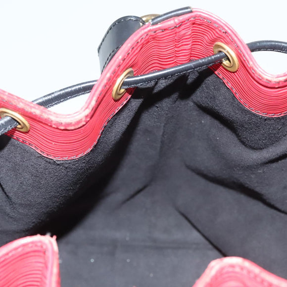 LOUIS VUITTON Epi Petit Noe Shoulder Bag Red M44107 LV Auth BA3298