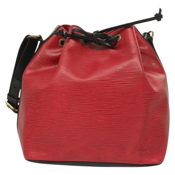 LOUIS VUITTON Epi Petit Noe Shoulder Bag Red M44107 LV Auth BA3298