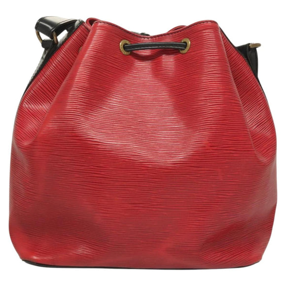 LOUIS VUITTON Epi Petit Noe Shoulder Bag Red M44107 LV Auth BA3298