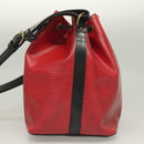 LOUIS VUITTON Epi Petit Noe Shoulder Bag Red M44107 LV Auth BA3298-3