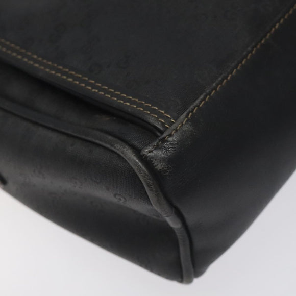 GUCCI Micro GG Supreme Shoulder Bag PVC Black Gold 001 22 1053 Auth BA3301