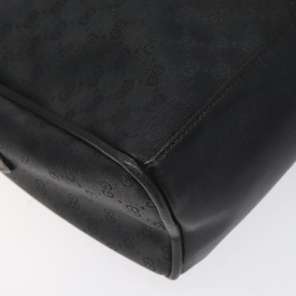 GUCCI Micro GG Supreme Shoulder Bag PVC Black Gold 001 22 1053 Auth BA3301