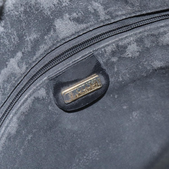 GUCCI Micro GG Supreme Shoulder Bag PVC Black Gold 001 22 1053 Auth BA3301