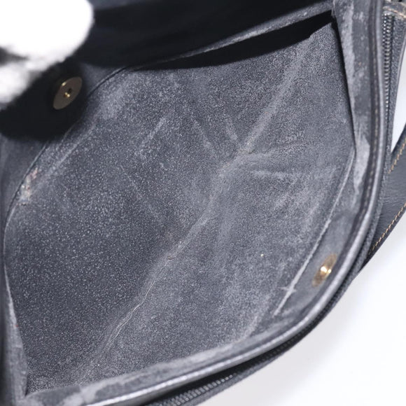 GUCCI Micro GG Supreme Shoulder Bag PVC Black Gold 001 22 1053 Auth BA3301