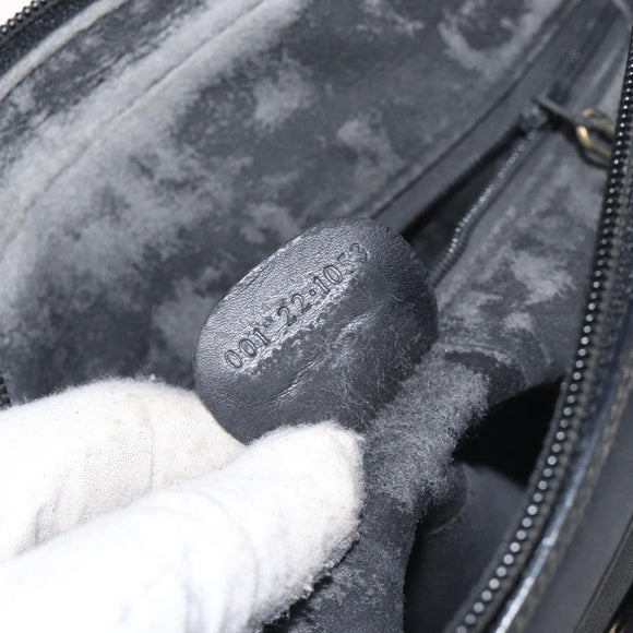 GUCCI Micro GG Supreme Shoulder Bag PVC Black Gold 001 22 1053 Auth BA3301