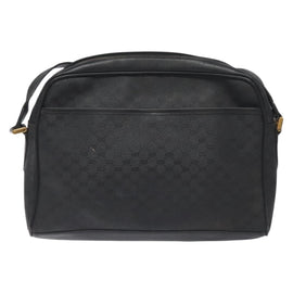 GUCCI Micro GG Supreme Shoulder Bag PVC Black Gold 001 22 1053 Auth BA3301 - 0