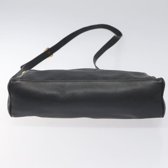 GUCCI Micro GG Supreme Shoulder Bag PVC Black Gold 001 22 1053 Auth BA3301