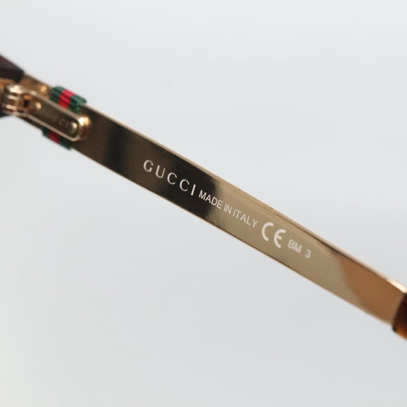 GUCCI Sunglasses metal Brown Auth BA3302