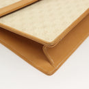 GUCCI Micro GG Supreme Chain Shoulder Bag PVC White Gold Auth BA3303-10