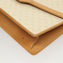 GUCCI Micro GG Supreme Chain Shoulder Bag PVC White Gold Auth BA3303-11