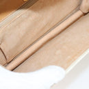 GUCCI Micro GG Supreme Chain Shoulder Bag PVC White Gold Auth BA3303-17