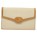 GUCCI Micro GG Supreme Chain Shoulder Bag PVC White Gold Auth BA3303-2