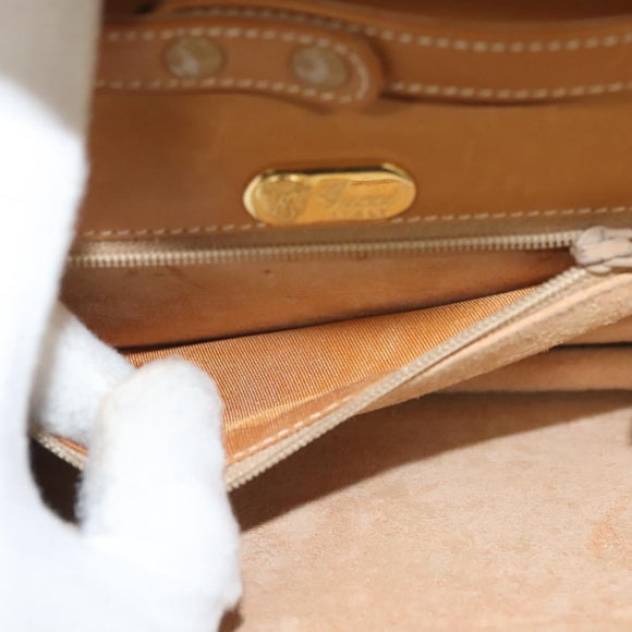 GUCCI Micro GG Supreme Chain Shoulder Bag PVC White Gold Auth BA3303