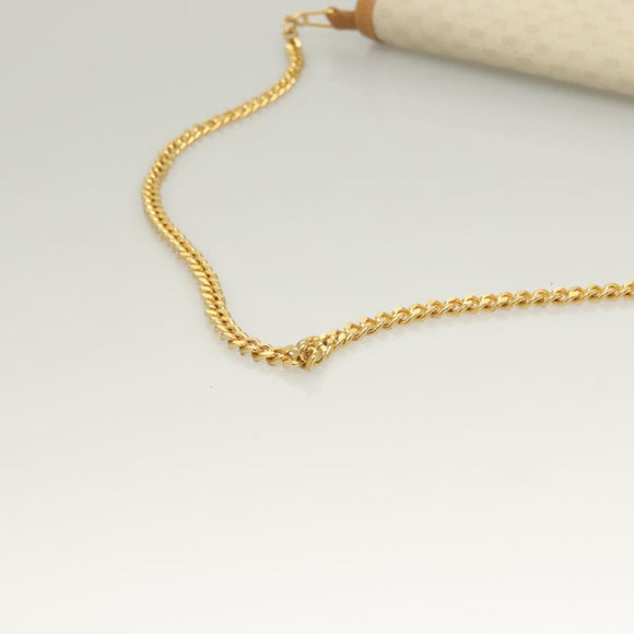 GUCCI Micro GG Supreme Chain Shoulder Bag PVC White Gold Auth BA3303